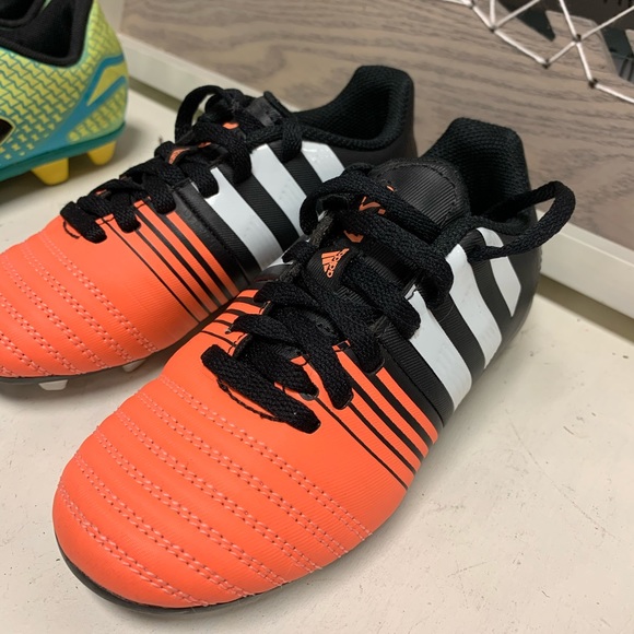 adidas | Shoes | Adidas Nitrocharge 4 Youth Soccer Cleats Blackwhiteflash  Orange Size 1k | Poshmark
